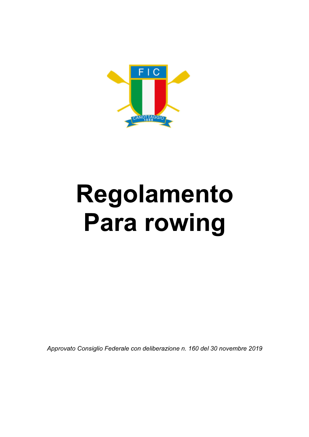 Regolamento Para Rowing