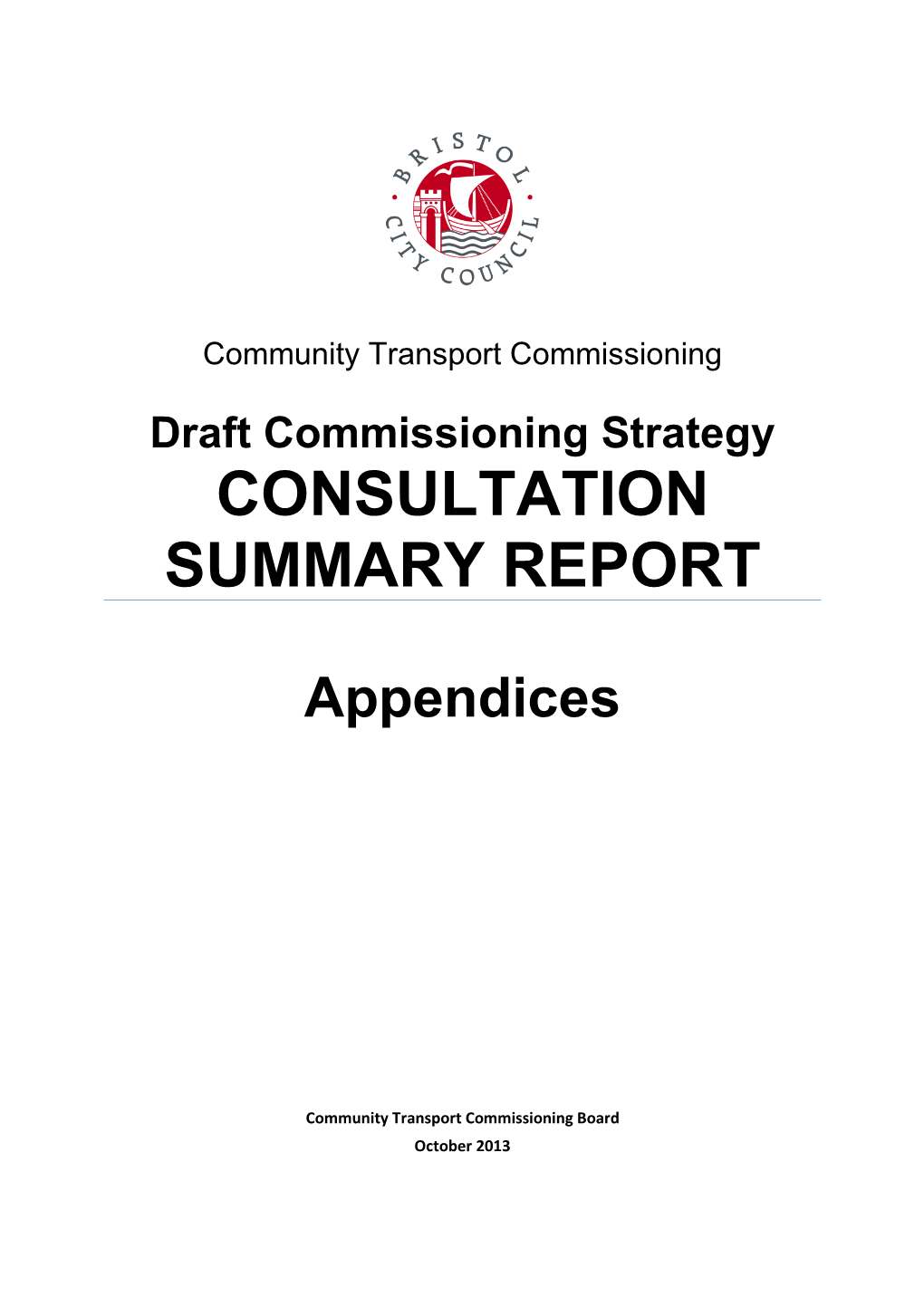 Consultation Summary Report
