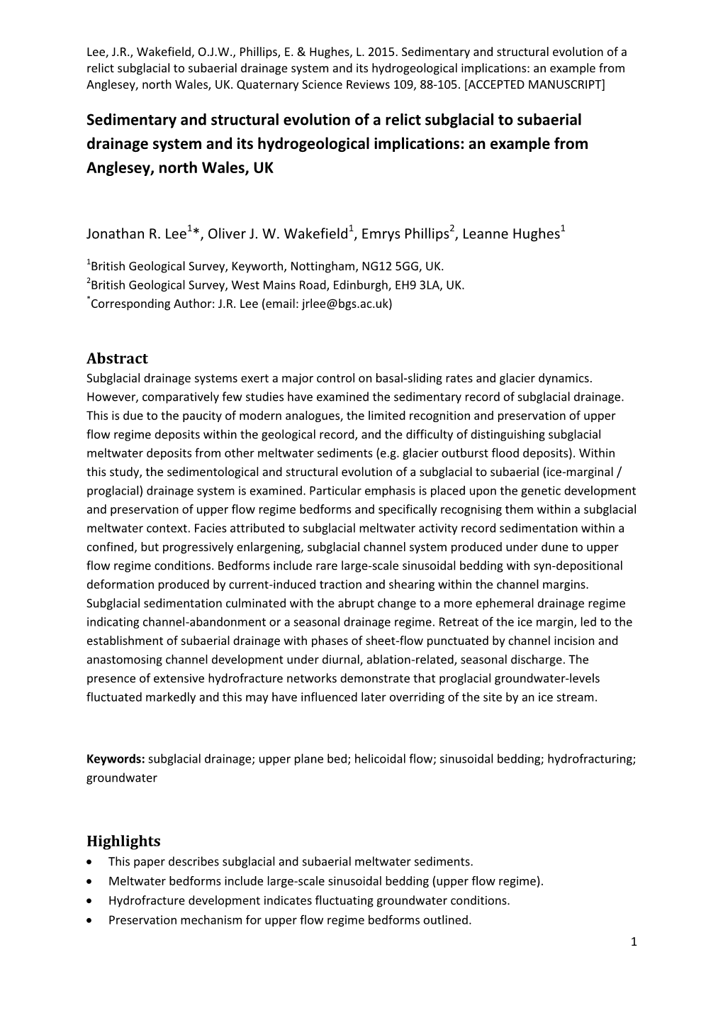 Sedimentary and Structural Evolution Of