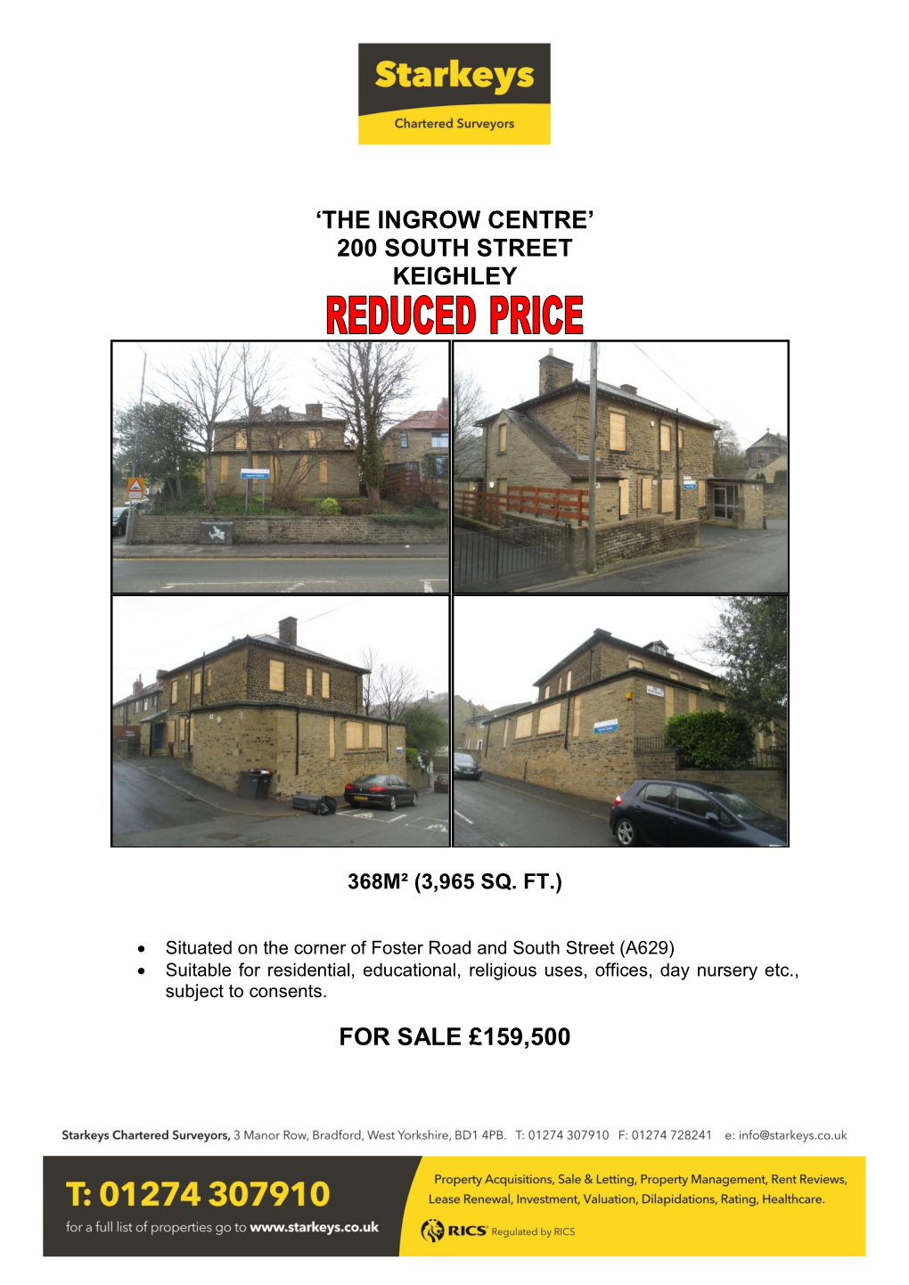 'The Ingrow Centre' 200 South Street Keighley for Sale