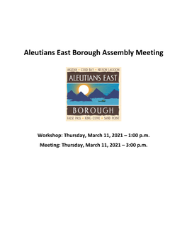 March 11, 2021 Assembly Meeting Packet