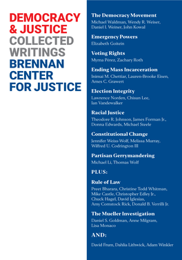 Democracy & Justice Collected Writings