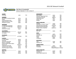 2011 SEC Network Football
