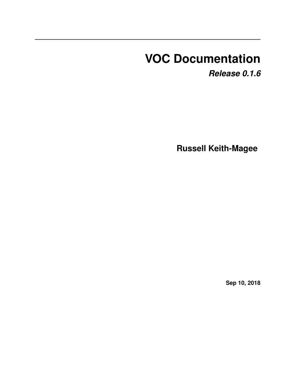 VOC Documentation Release 0.1.6