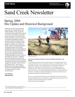 Sand Creek Newsletter