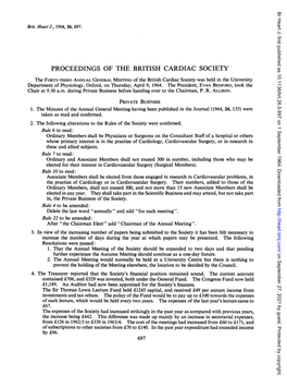 Proceedings of the British Cardiac Society