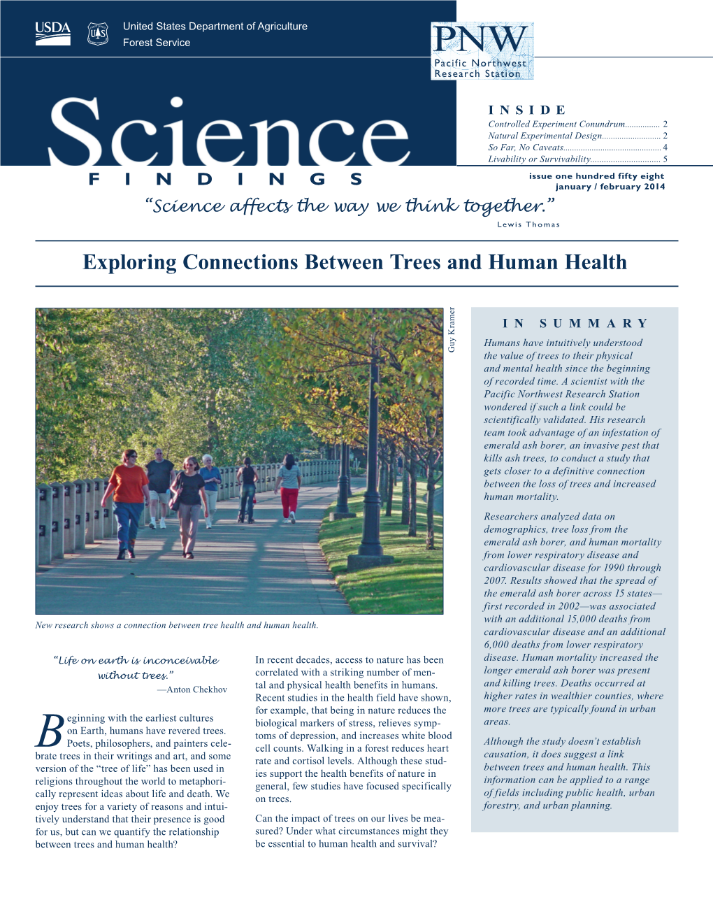 Exploring Connections Between Trees and Human Health
