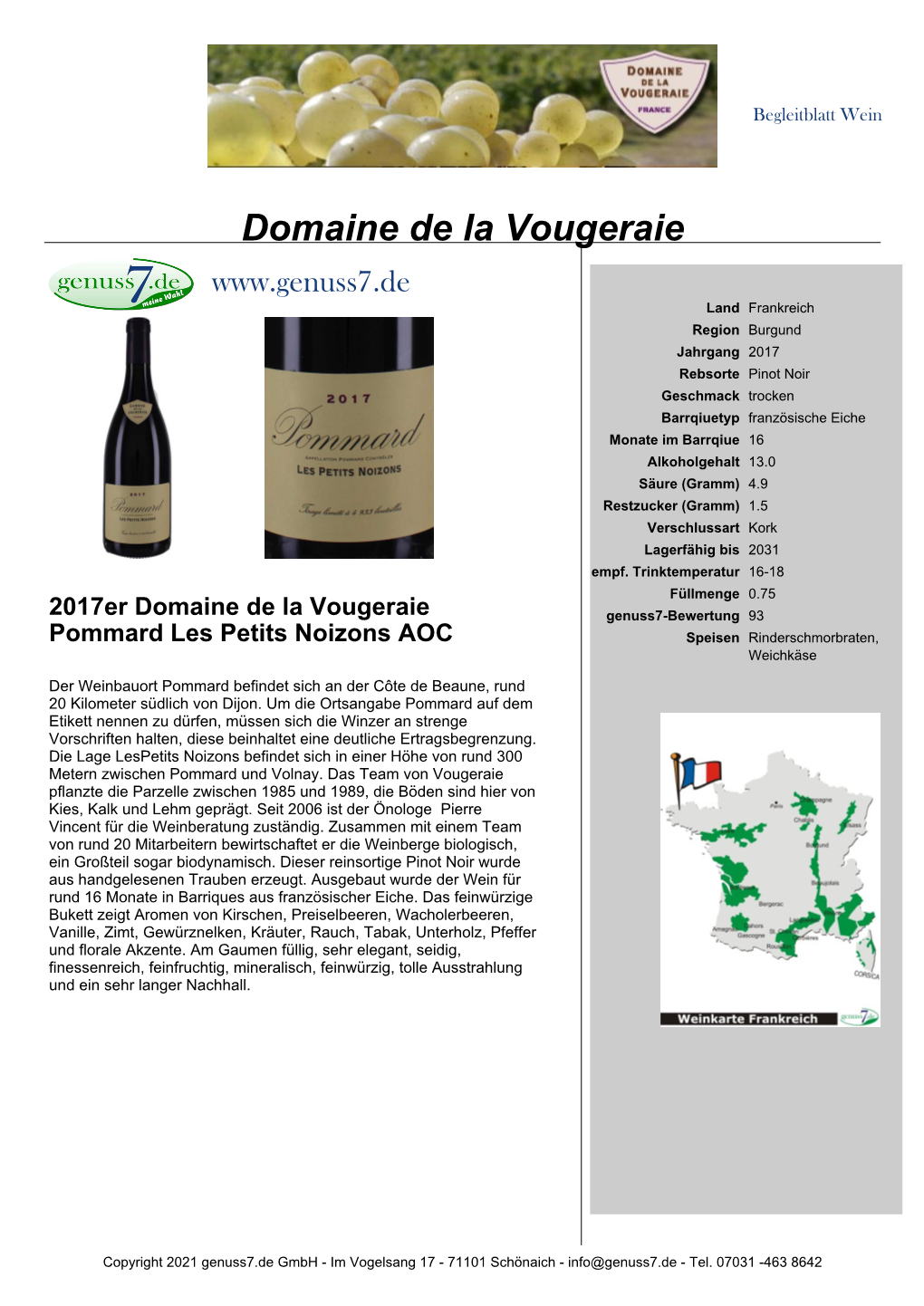 Domaine De La Vougeraie