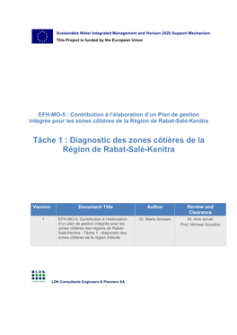 Diagnostic Des Zones Côtières De La Région De Rabat-Salé-Kenitra