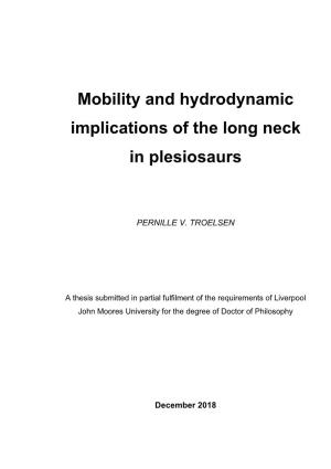 Mobility and Hydrodynamic Implications of the Long Neck in Plesiosaurs