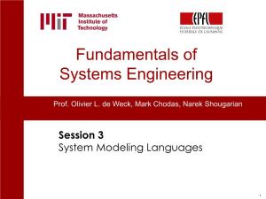 Introduction to Systems Modeling Languages