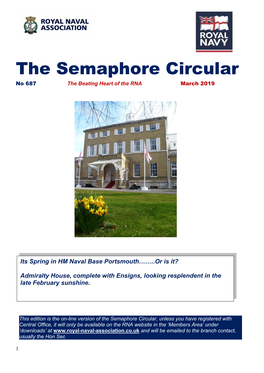 The Semaphore Circular No 687 the Beating Heart of the RNA March 2019