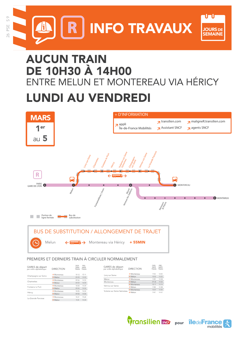 Bus De Substitution / Allongement De Trajet