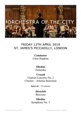 Friday 12Th April 2019 St. James's Piccadilly, London