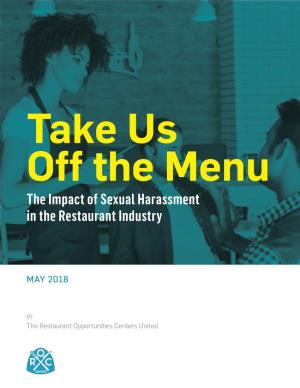 The Impact of Sexual Harassment in the Restaurant Industry