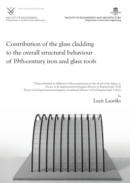 Contribution of the Glass Cladding to the Overall Structural Behaviour of 19Th-Century Iron and Glass Roofs