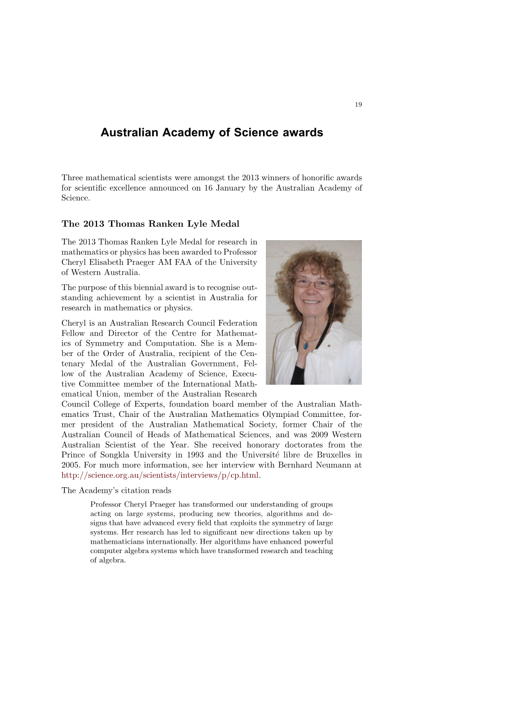 Australian Academy of Science Awards