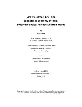 Zooarchaeological Perspectives from Maima