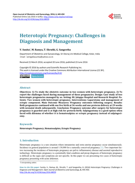 Heterotopic Pregnancy: Challenges in Diagnosis and Management
