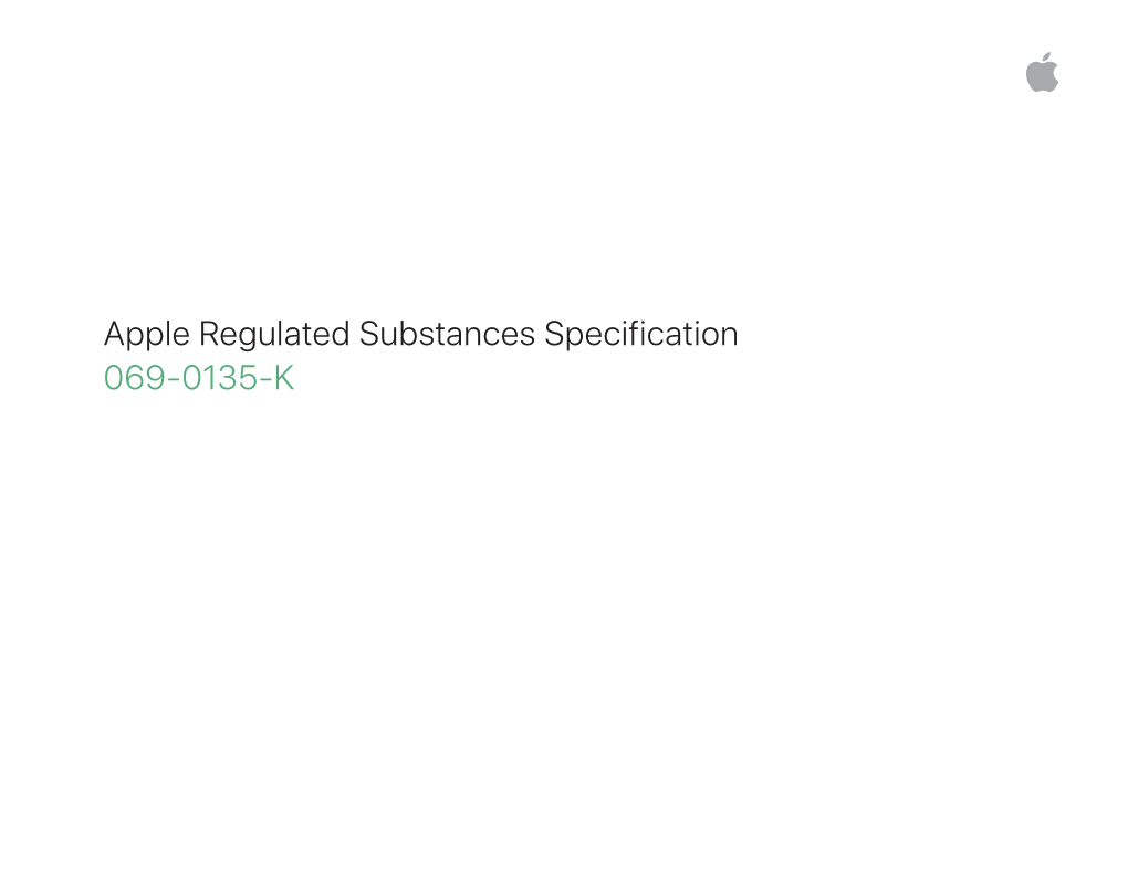 Apple Regulated Substances Specification