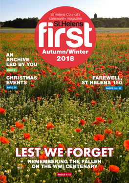 Lest We Forget Remembering the Fallen on the Wwi Centenary