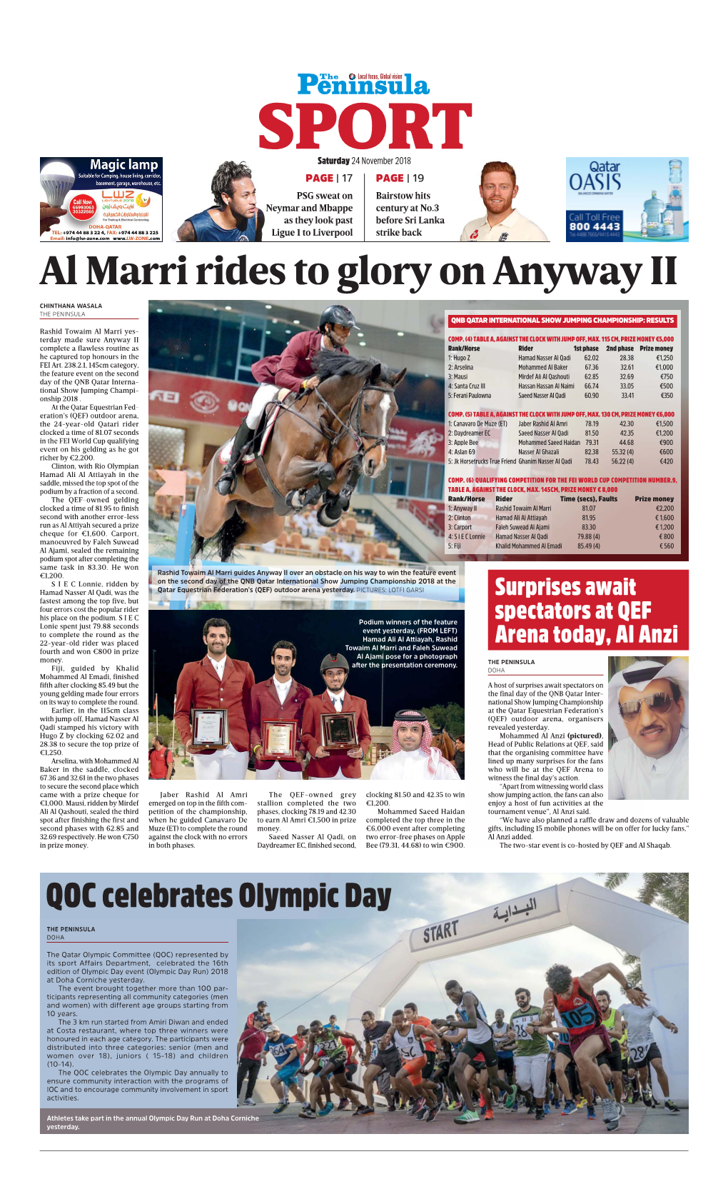 Al Marri Rides to Glory on Anyway II