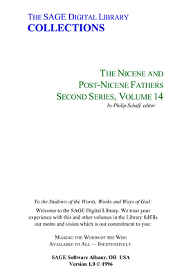 Nicene & Post-Nicene Fathers,S.2,V.14