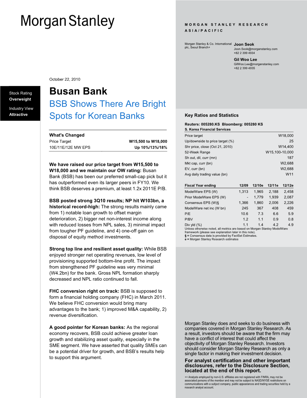 Busan Bank (005280.KS): BSB Shows There Are Bright Spots for Korean