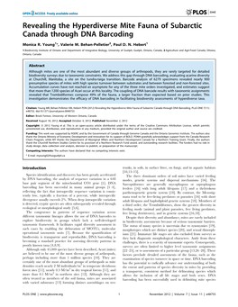 Revealing the Hyperdiverse Mite Fauna of Subarctic Canada Through DNA Barcoding