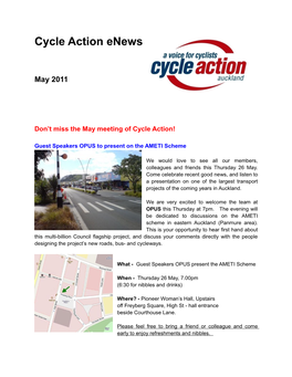 Cycle Action Enews