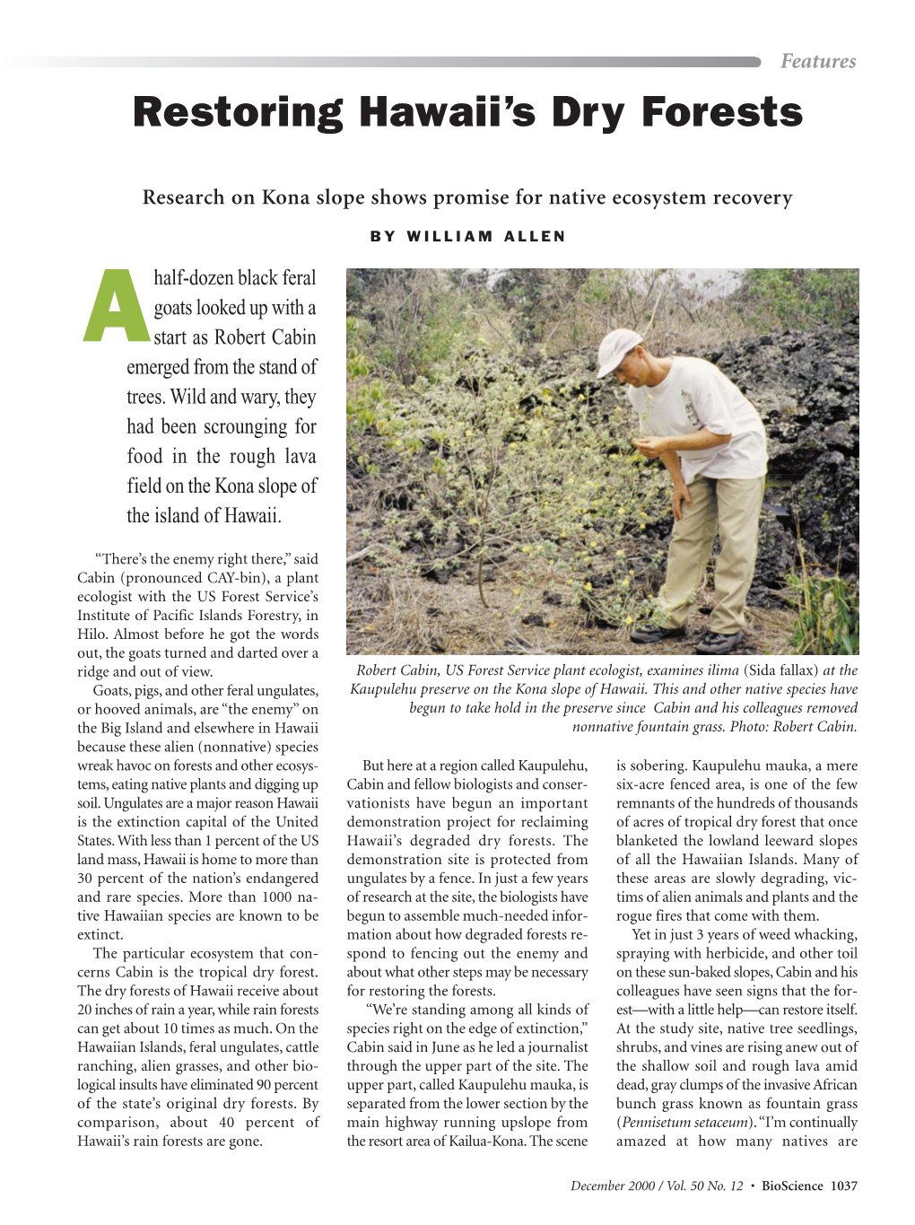 Restoring Hawaii's Dry Forests