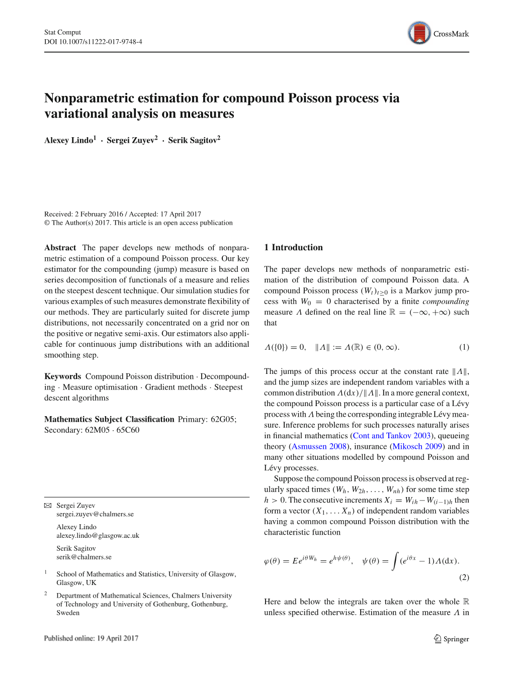 Nonparametric Estimation for Compound Poisson Process Via Variational Analysis on Measures