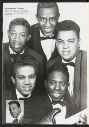 The Impressions, Circa 1960: Clockwise from Top: Fred Cash, Richard Brooks> Curtis Mayfield, Arthur Brooks, and Sam (Pooden