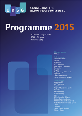 Updated 2015 Conference Programme