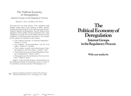 Politicaleconomyof Deregulation