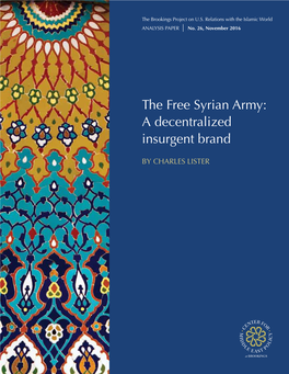 The Free Syrian Army: a Decentralized Insurgent Brand
