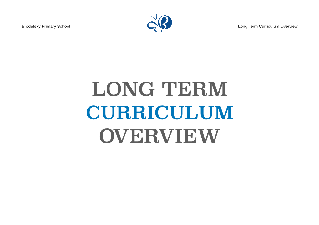 Long Term Curriculum Overview Full