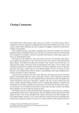 Closing Comments