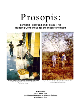 Prosopis: Semiarid Fuelwood and Forage Tree Building Consensus for the Disenfranchised