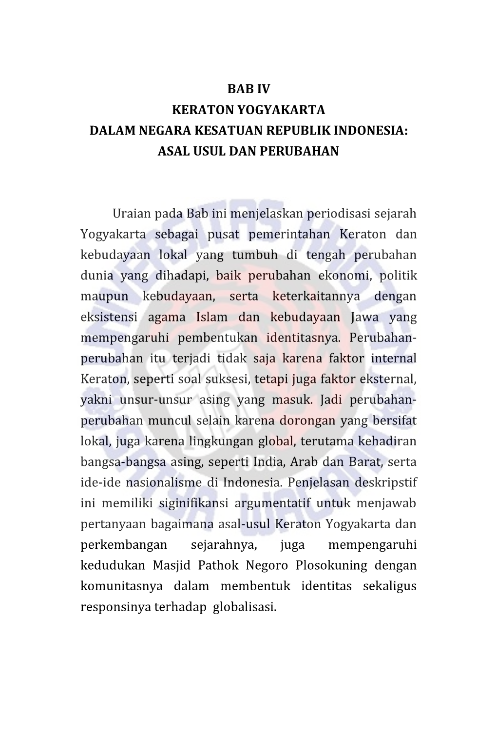 Studi Pada Komunitas Masjid Pathok Negoro Plosokuning Keraton