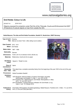 Emil Nolde: Colour Is Life