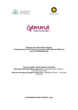 Niching New Materialist Studies: Contemporary North-American Young Adults Sports Fiction As Anorexia Bibliotherapy