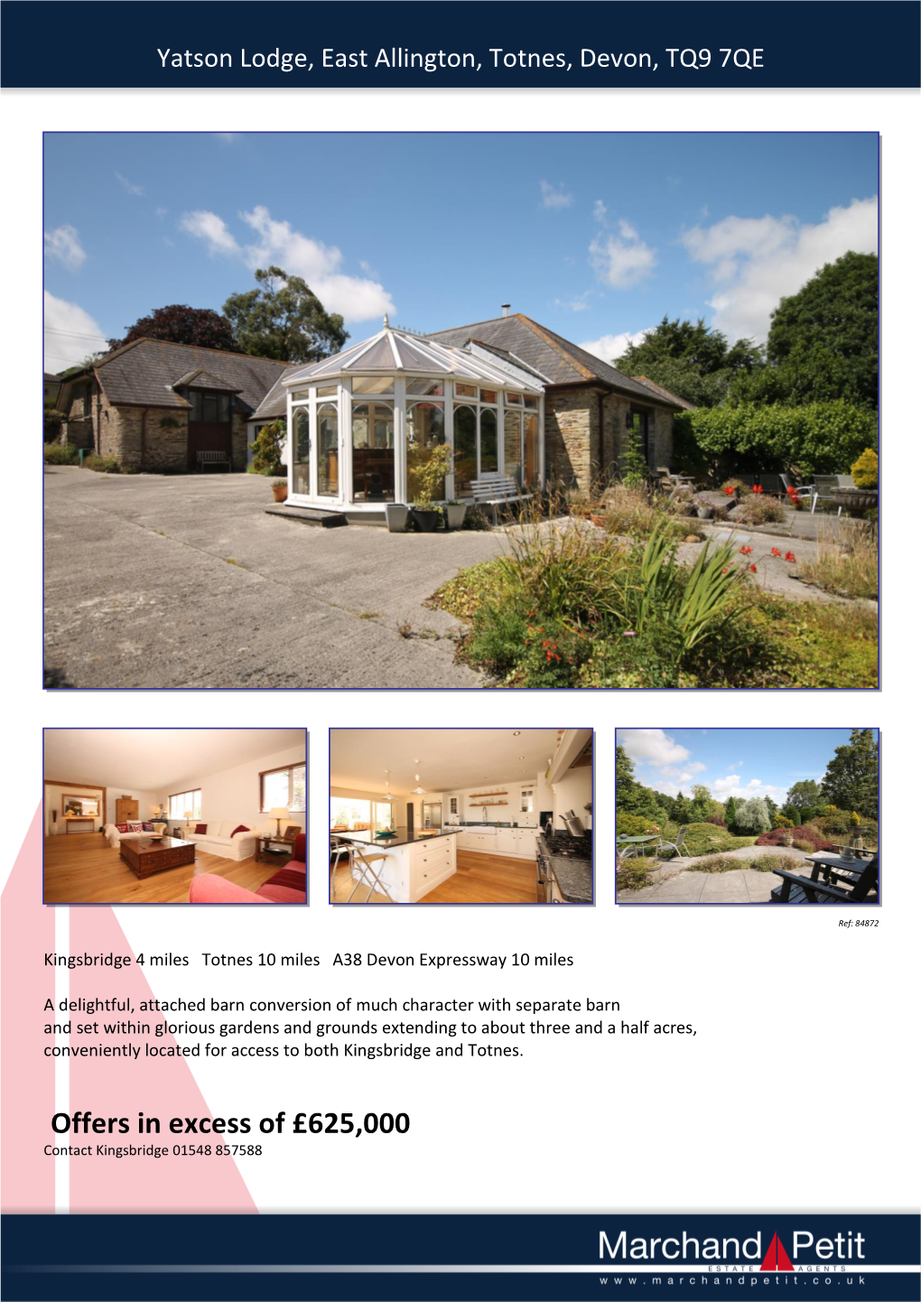 Offers in Excess of £625,000 Contact Kingsbridge 01548 857588 Yatson Lodge, East Allington, Totnes, Devon, TQ9 7QE