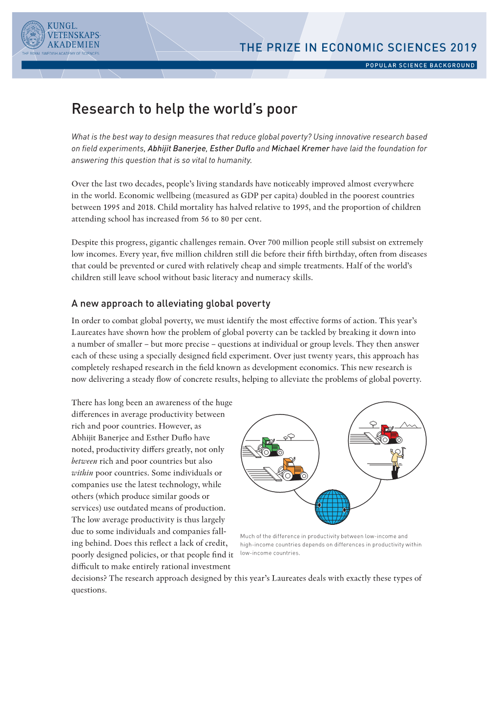 Research to Help the World's Poor