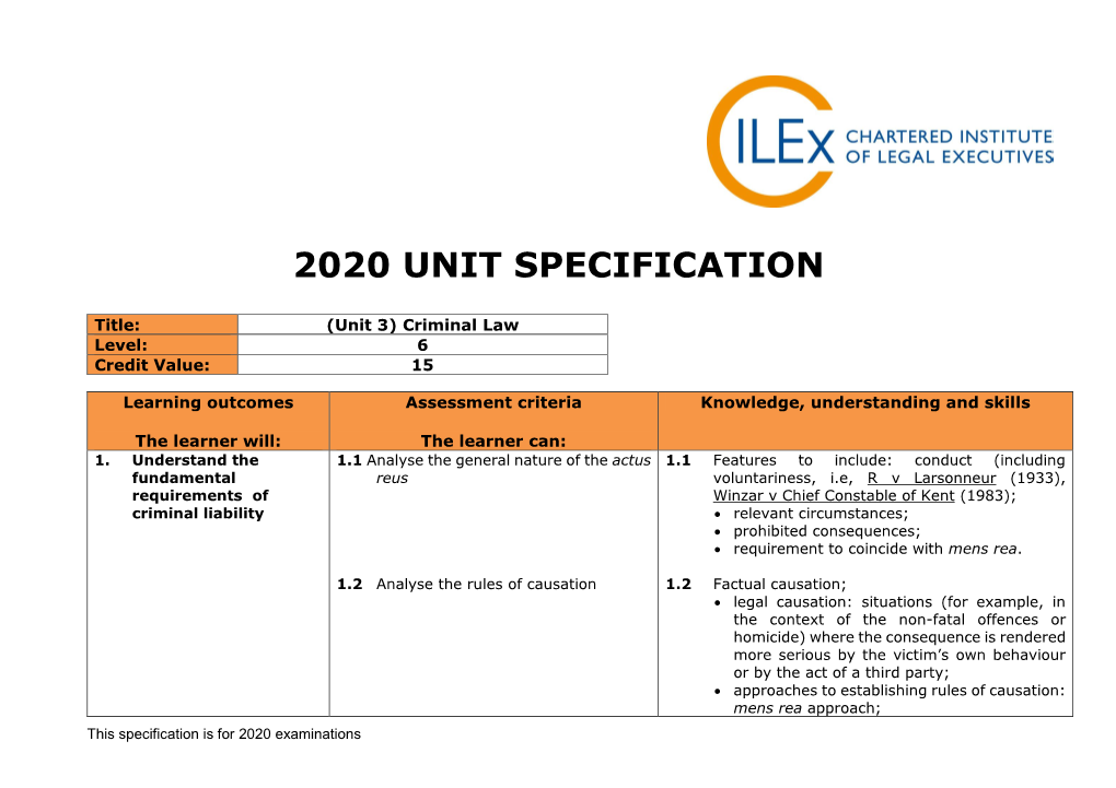 2020 Unit Specification