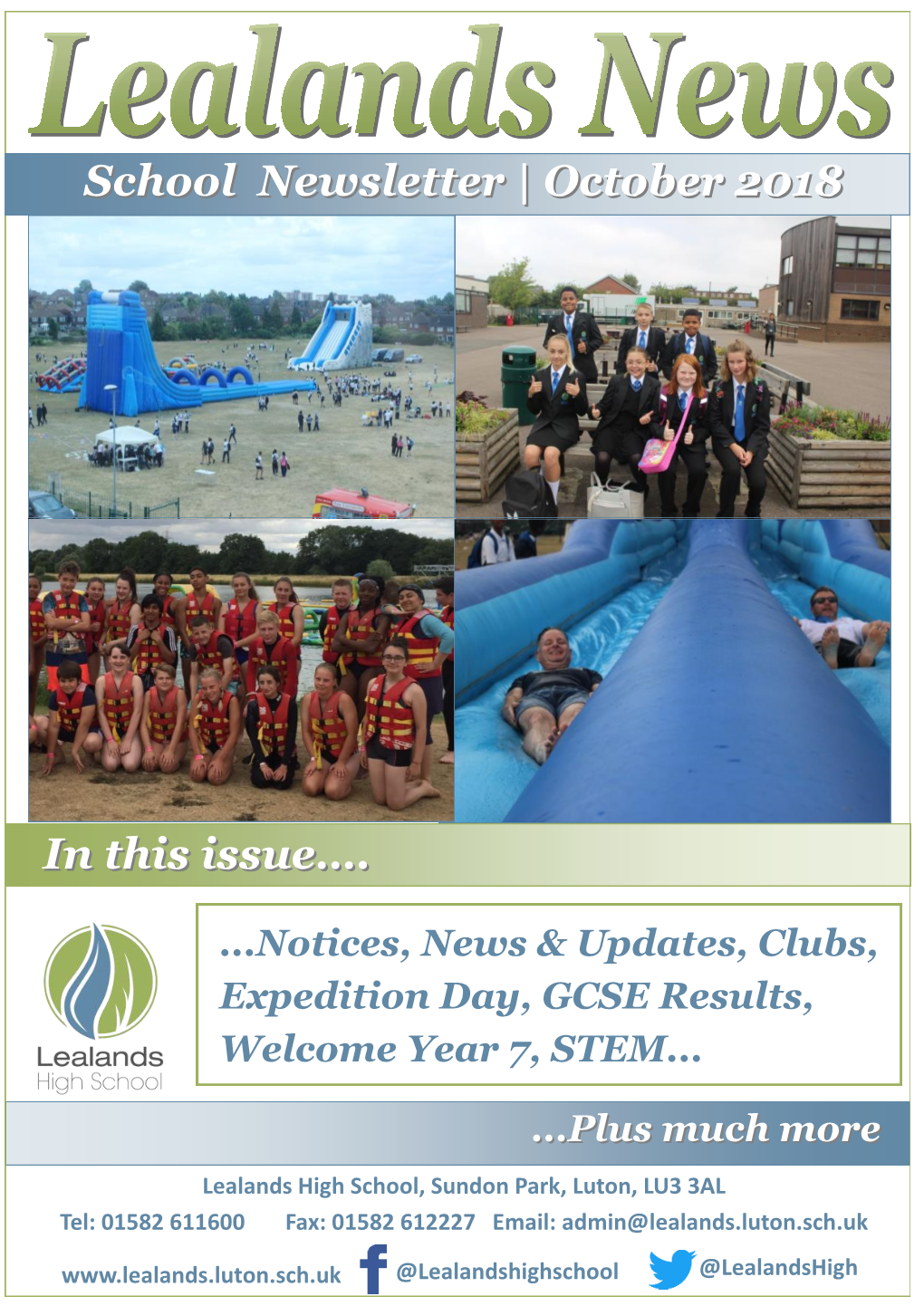 In This Issue…. School Newsletter | October 2018