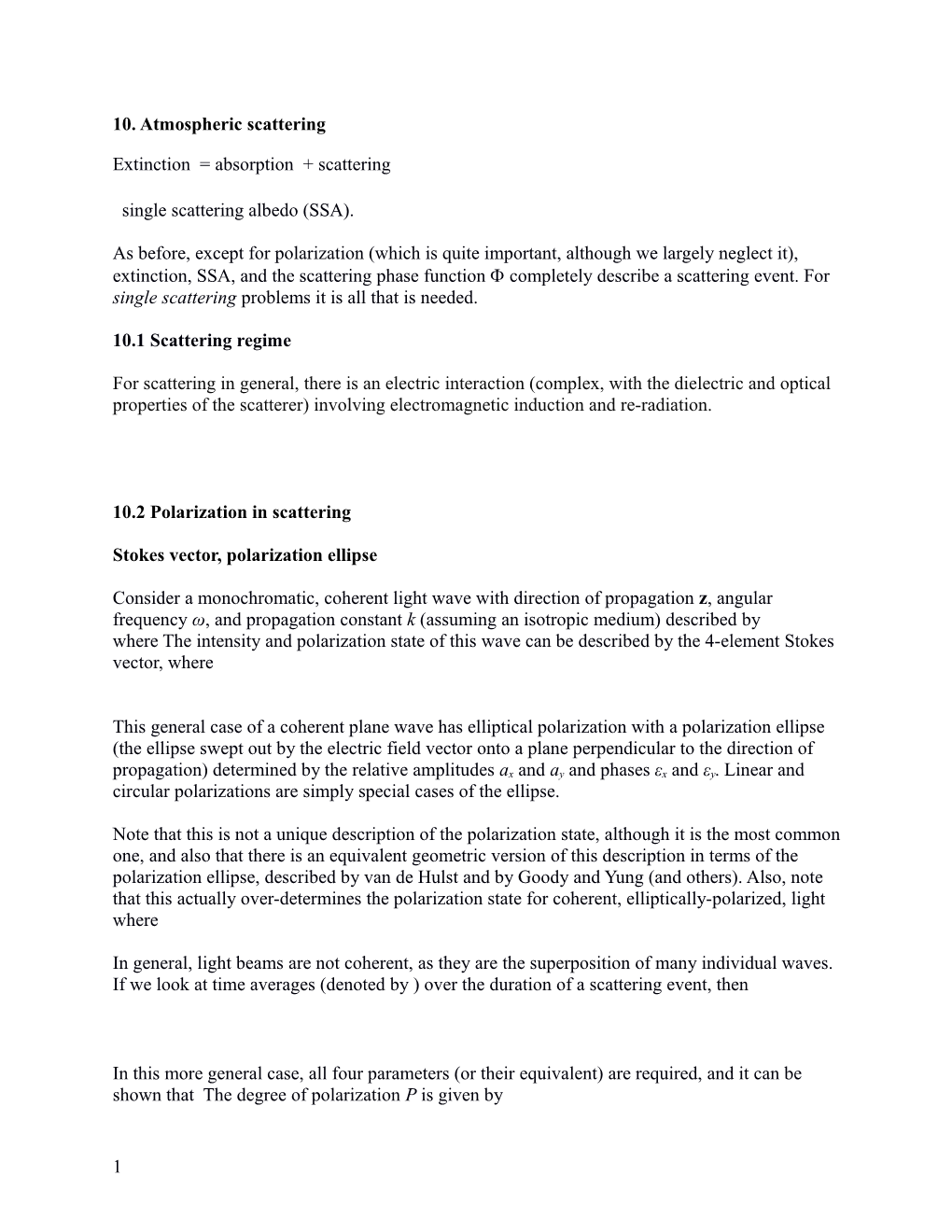 10. Atmospheric Scattering