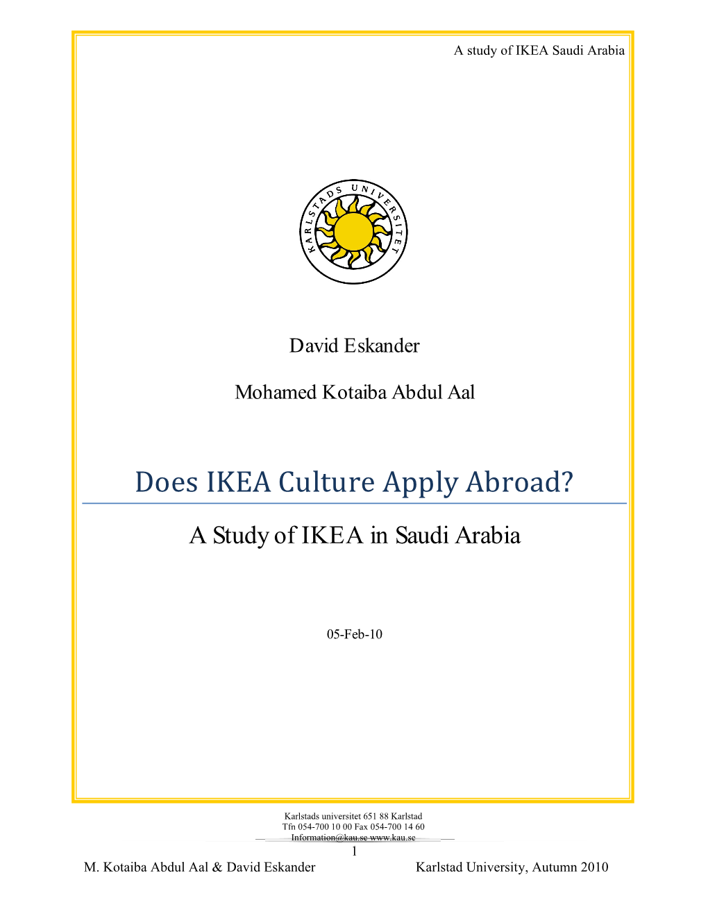 Does IKEA Culture Apply Abroad?