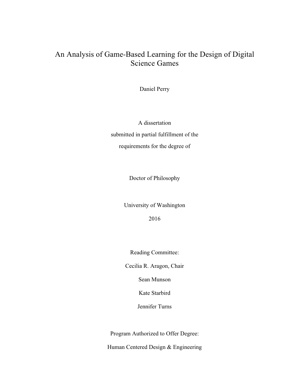 An Analysis of Game-Based Learning for the Design of Digital Science Games