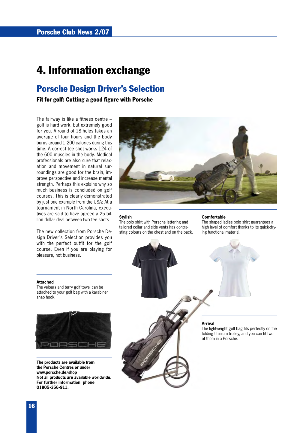 4. Information Exchange Porsche Design Driver’S Selection Fit for Golf: Cutting a Good Figure with Porsche